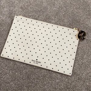Kate Spade - Zip Pouch - Natural/Polkadot